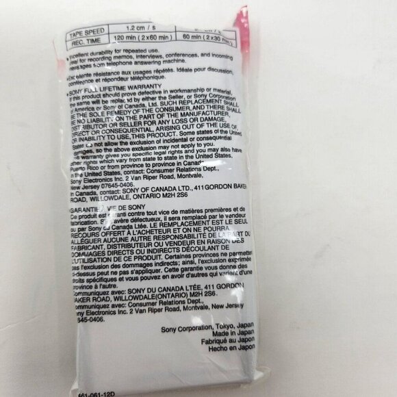 RadioShack Sony Microcassette 3 Pack MC-60 60 Minutes Cat No 44-640A - Picture 4 of 8
